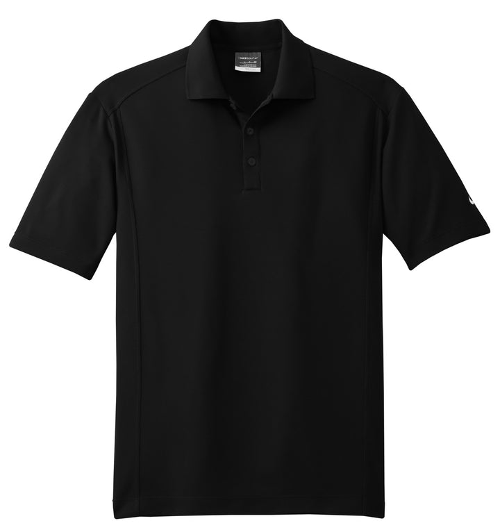 Front View of Black Nike Dri-FIT Classic Polo. 267020