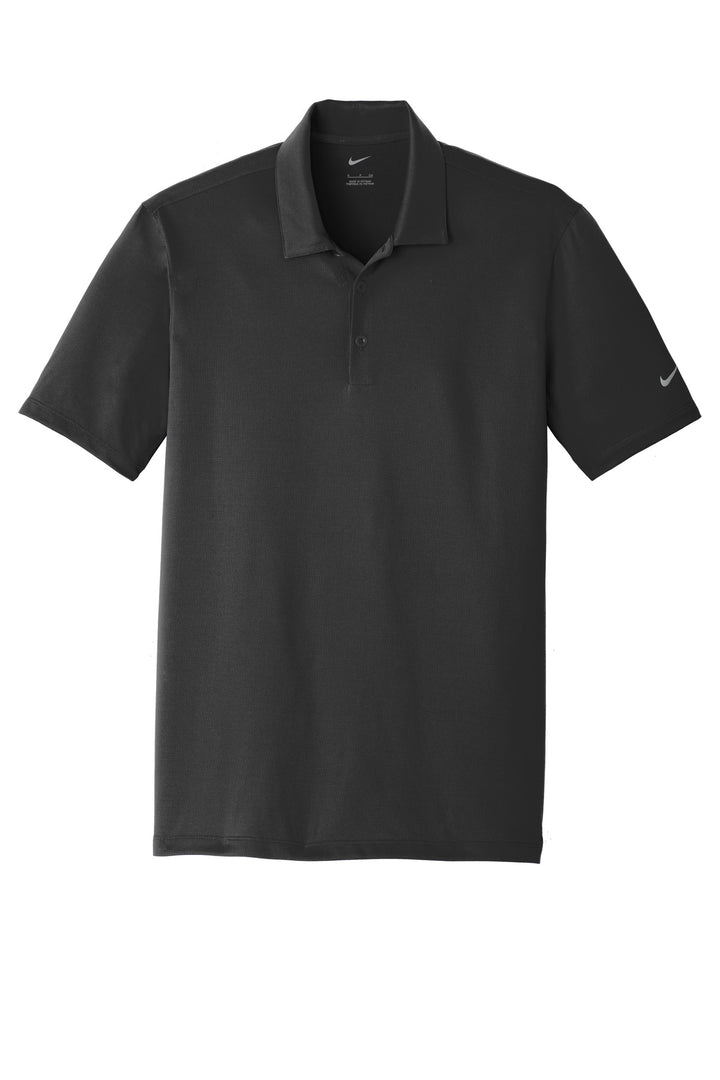 Front View of Black Nike Dri-FIT Legacy Polo. 883681