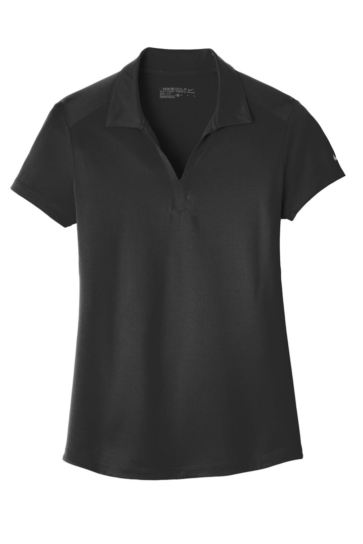 Front View of Black Nike Women's Dri-FIT Legacy Polo. 838957