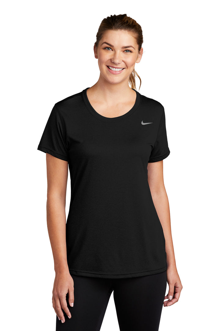 Front View of Black Nike Women's Team rLegend Tee DV7312