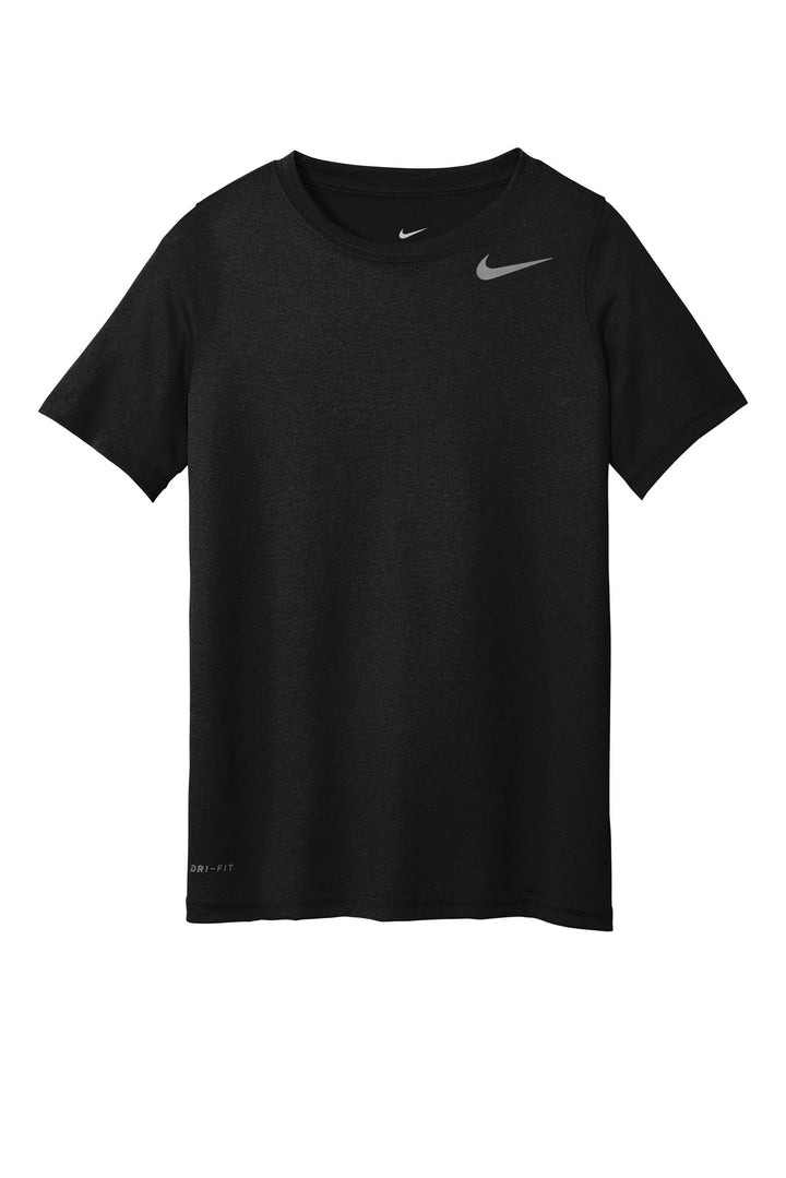 Front View of Black Nike Youth Legend Tee 840178