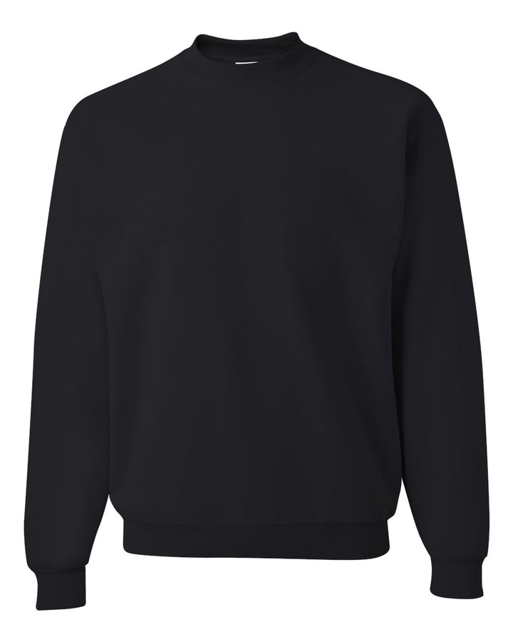 Front View of Black NuBlend® Crewneck Sweatshirt - 562MR