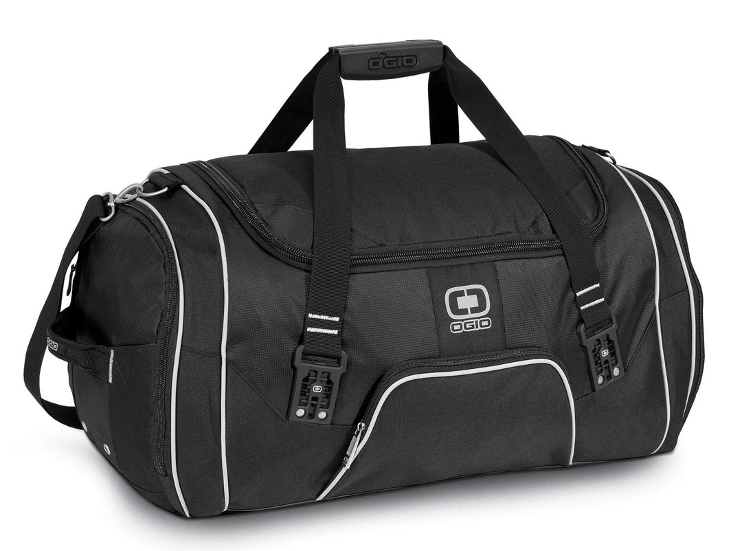 Front View of Black OGIO - Rage Duffel. 108089