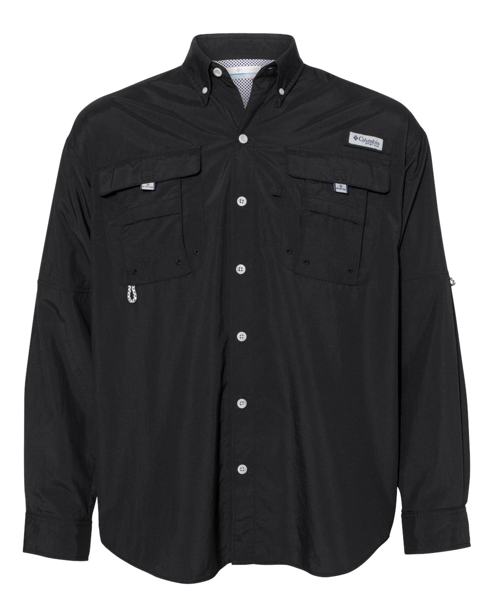 Front View of Black PFG Bahama™ II Shirt - 212463