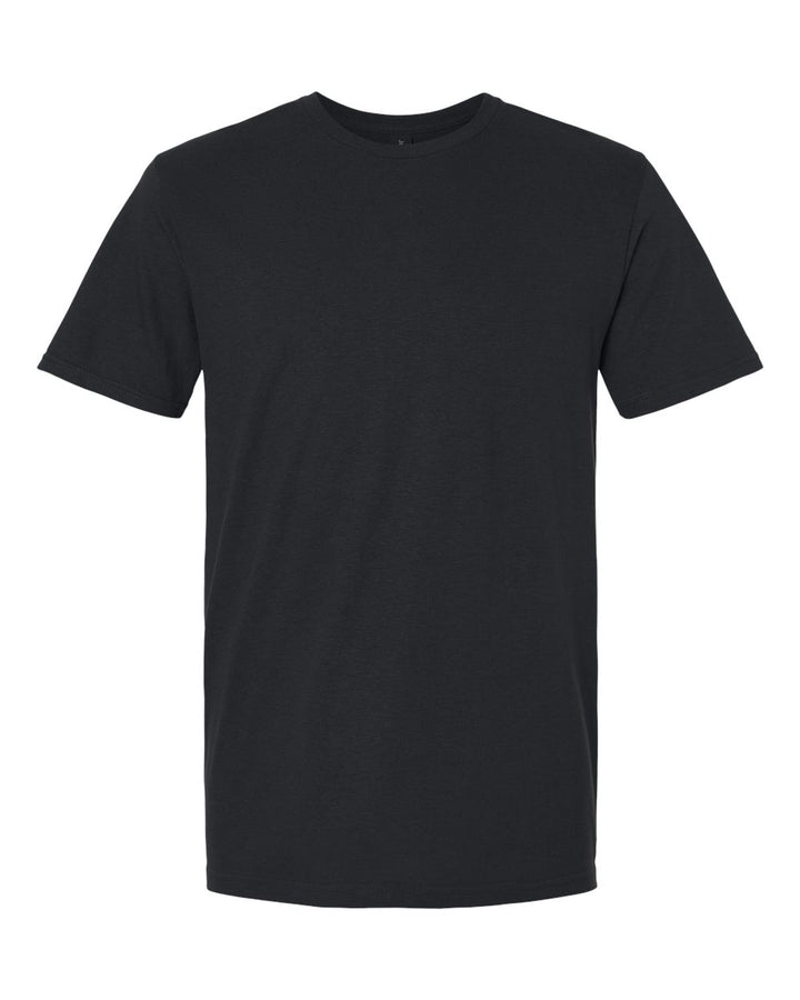 Front View of Black Softstyle® T-Shirt - 64000