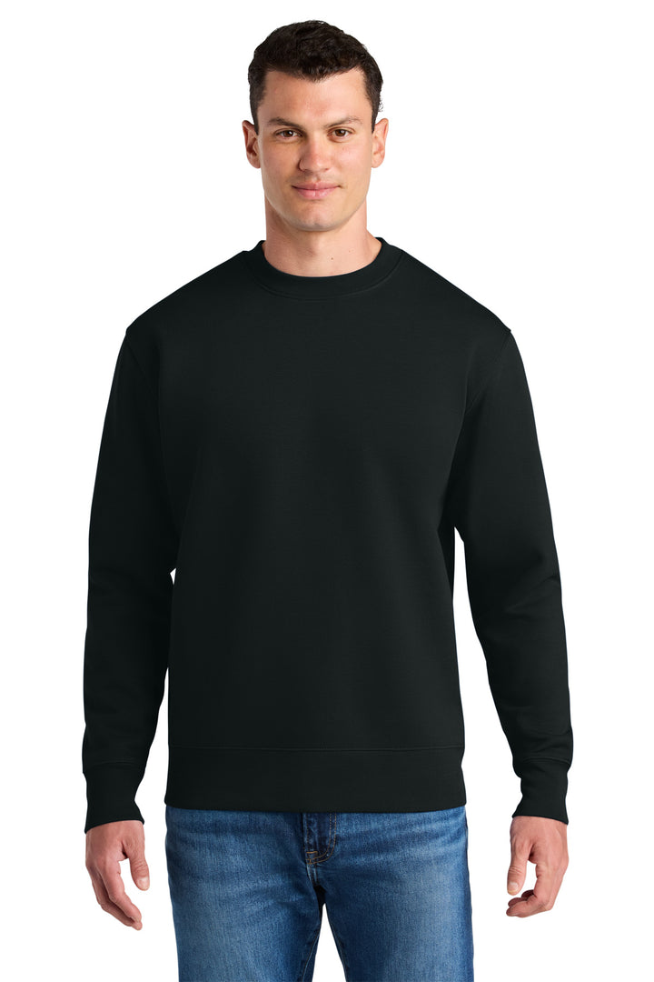 Front View of Black Stanley/Stella Unisex Changer 2.0 Crewneck Sweatshirt SXU004