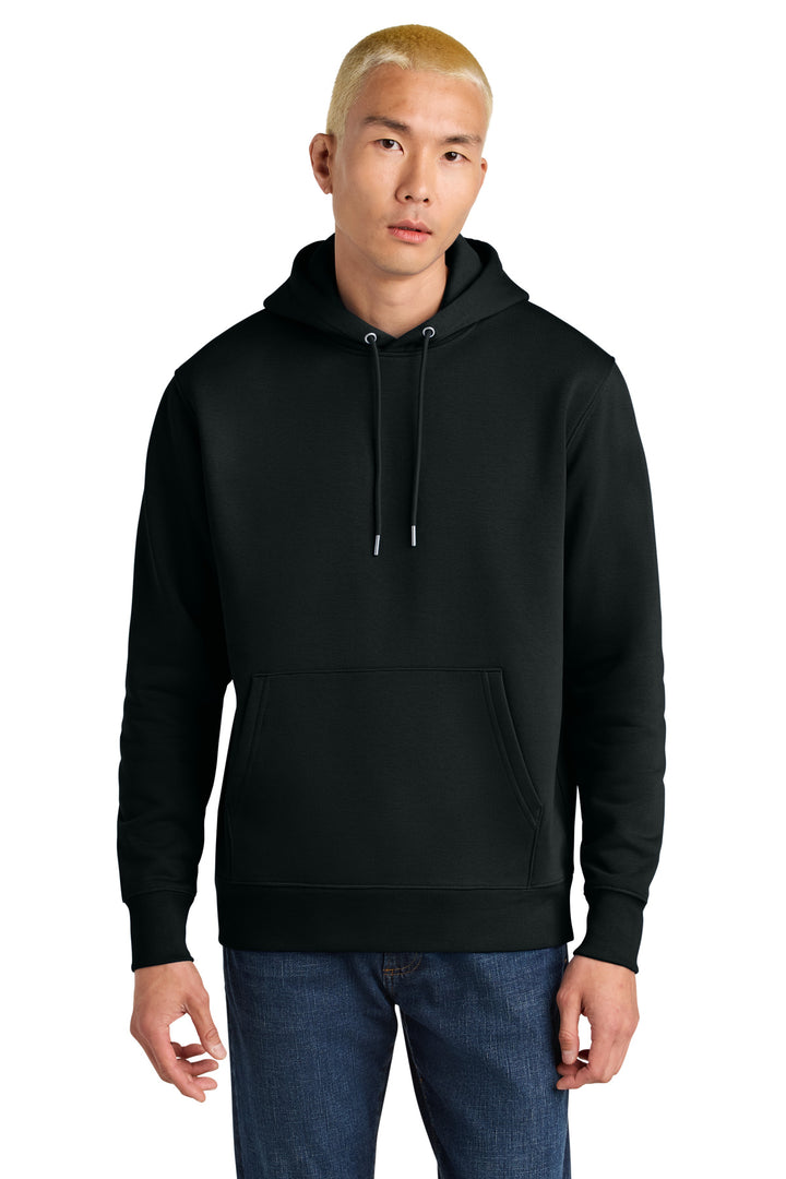 Front View of Black Stanley/Stella Unisex Cruiser 2.0 Hooded Sweatshirt SXU003