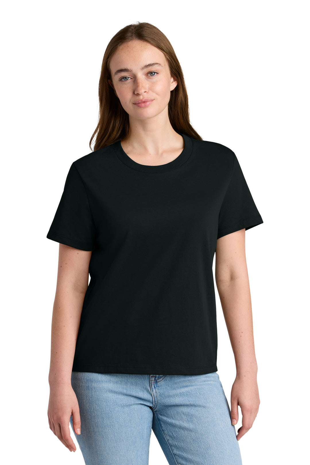 Front View of Black Stanley/Stella Women's Stella Muser Tee SXW002