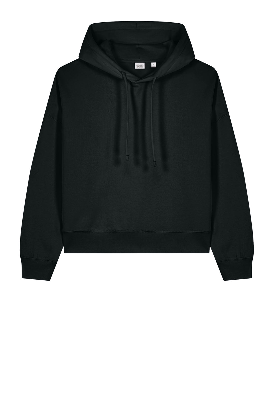 Front View of Black Stanley/Stella Women's Stella Nora Hooded Sweatshirt SXW035