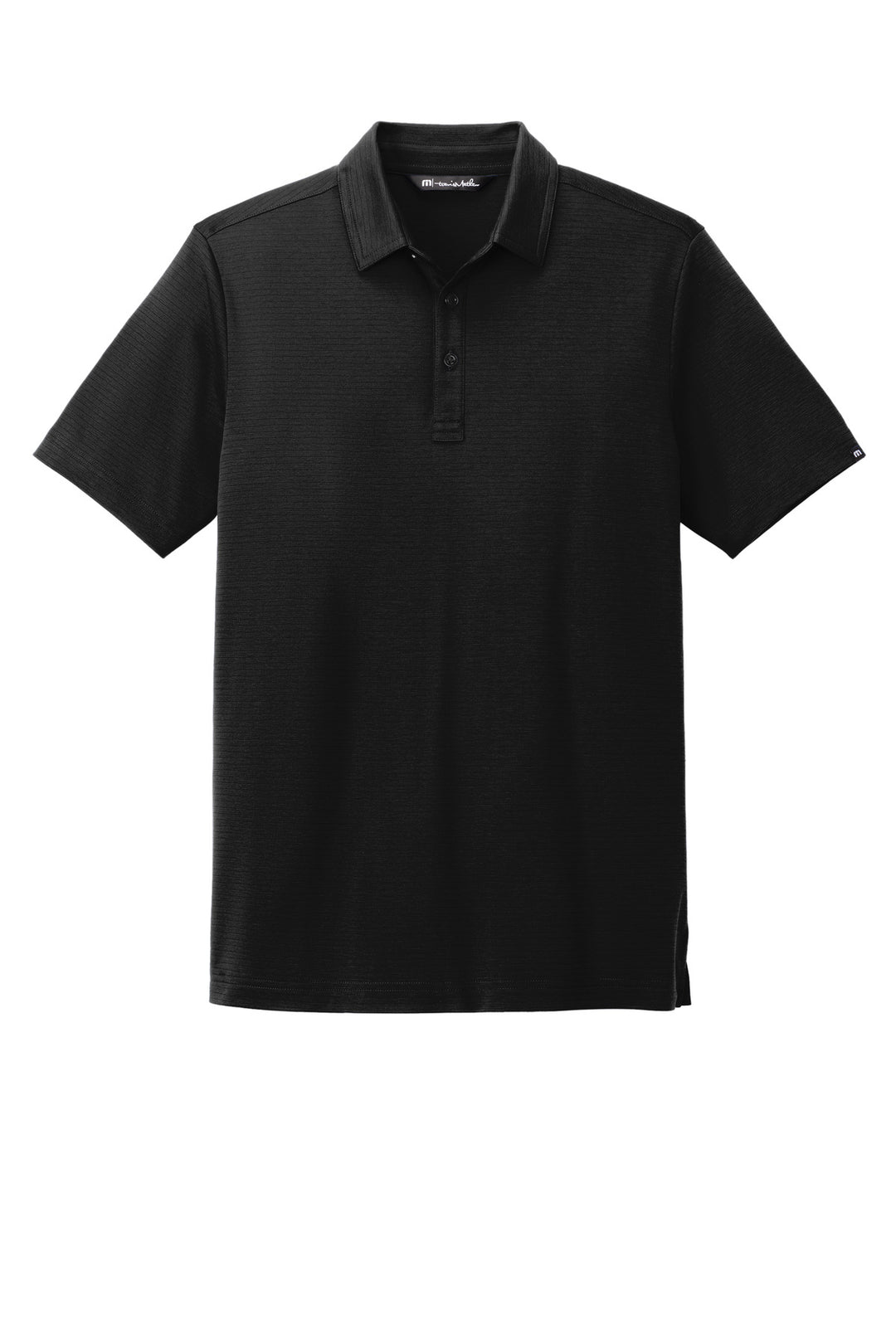 Front View of Black TravisMathew Bayfront Solid Polo TM1MY399