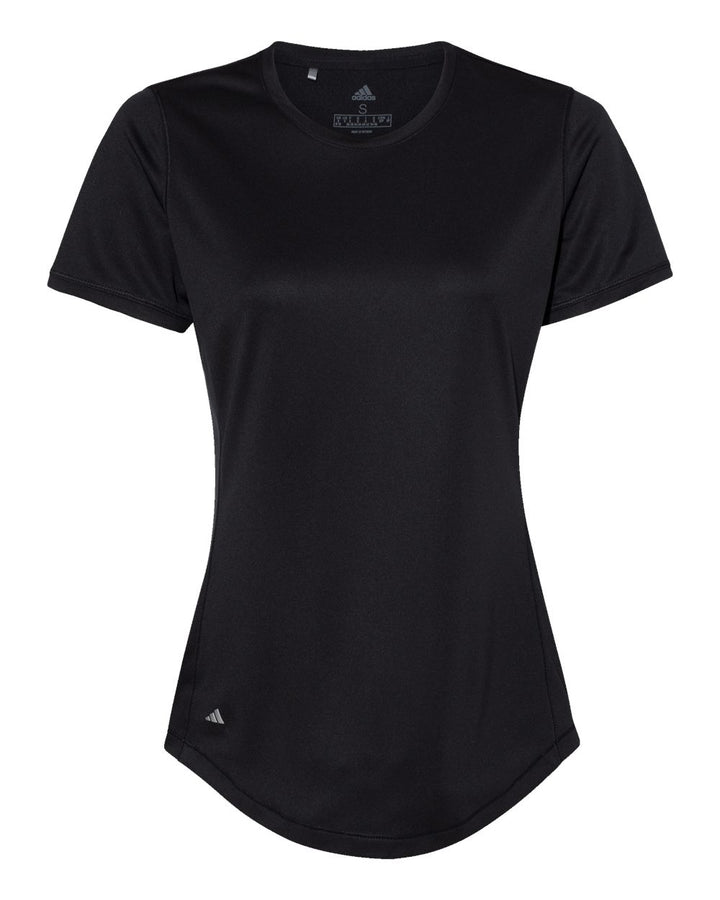 Front View of Black Women's Sport T-Shirt - A377