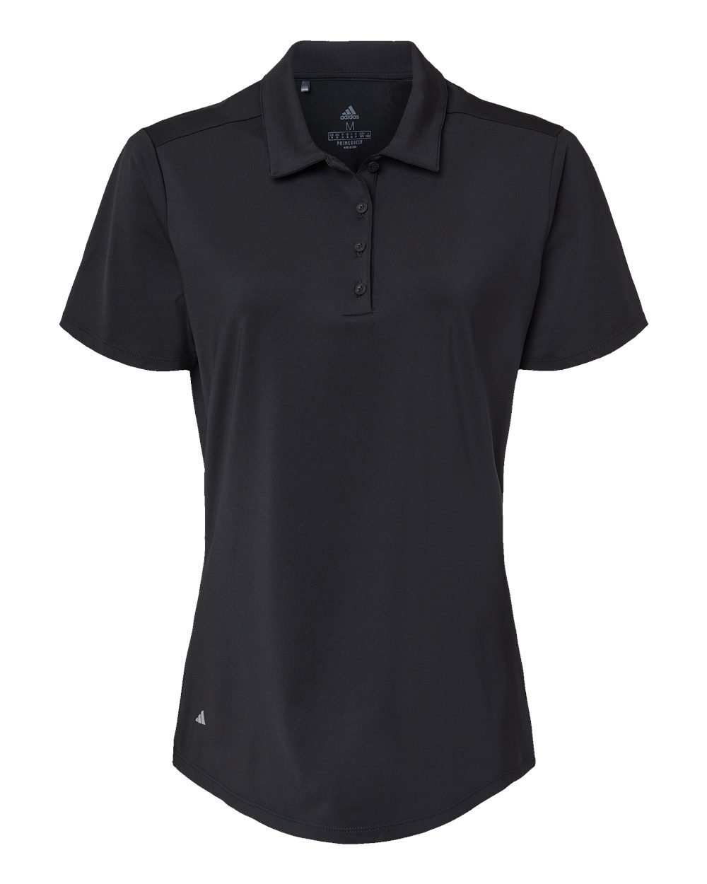 Front View of Black Women's Ultimate Solid Polo - A515
