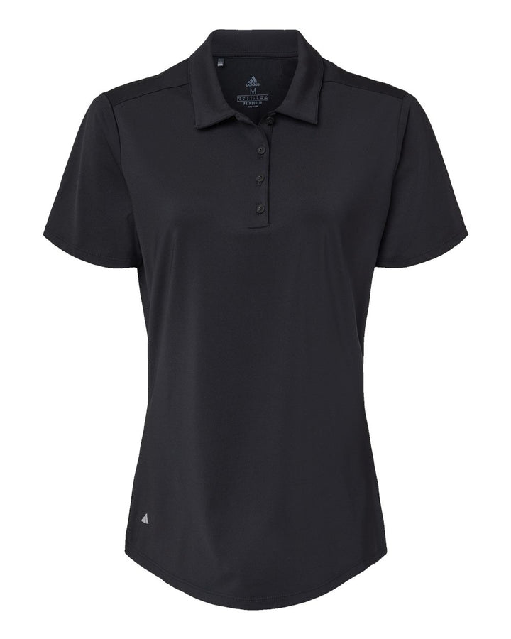 Front View of Black Women's Ultimate Solid Polo - A515