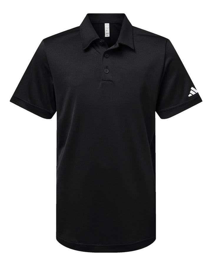 Front View of Black Youth Performance Polo - A4000