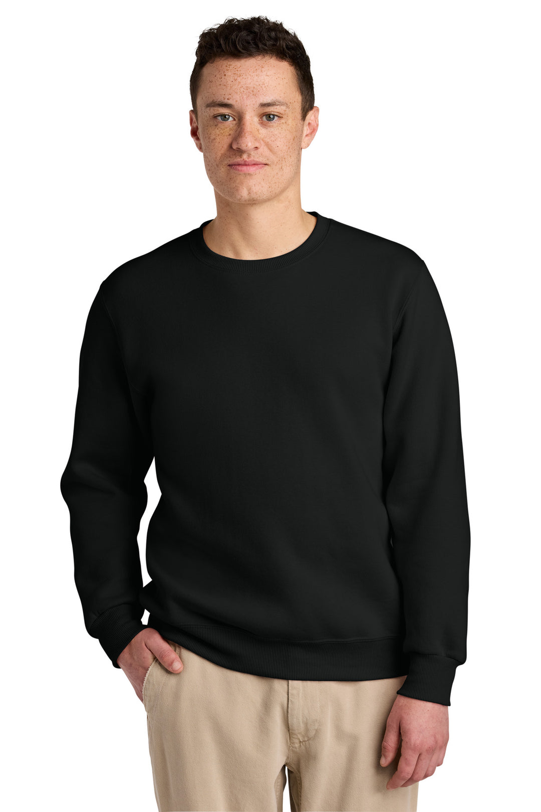 Front View of BlackInk Jerzees Eco Premium Blend Crewneck Sweatshirt 701M