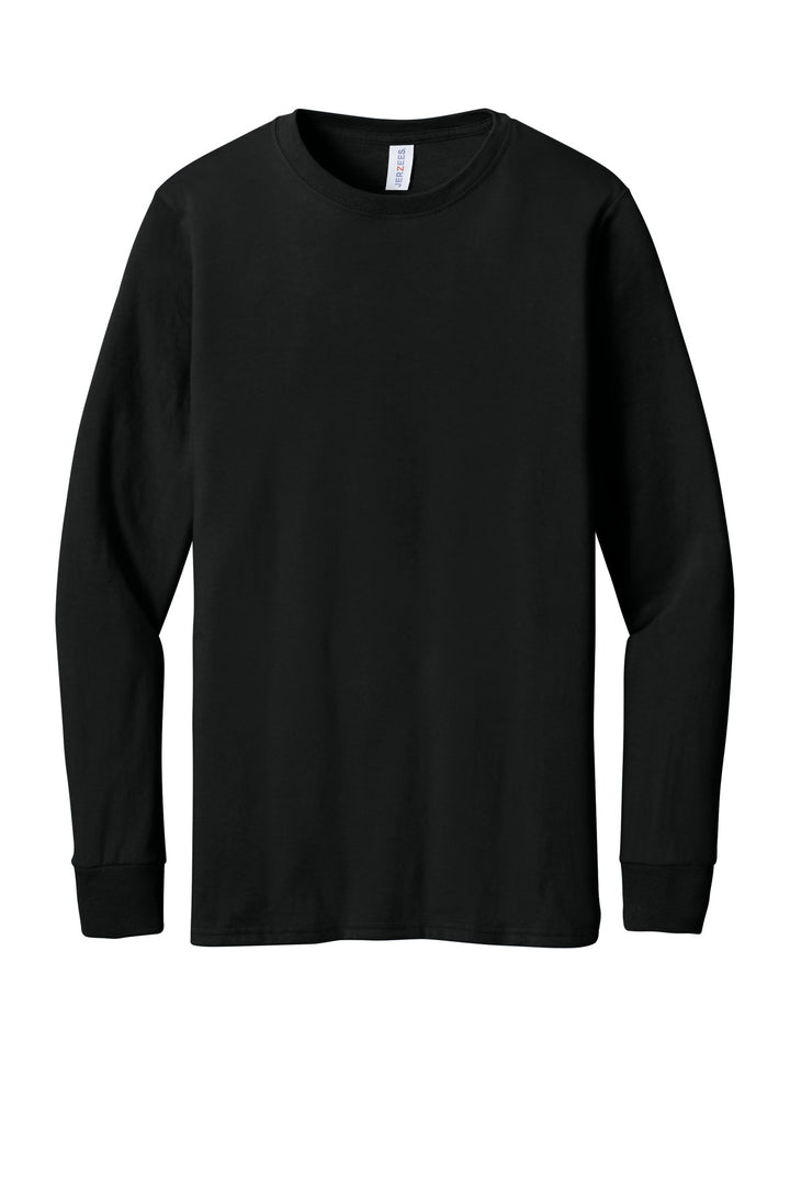 Front View of BlackInk Jerzees Premium Blend Ring Spun Long Sleeve T-Shirt 560LS