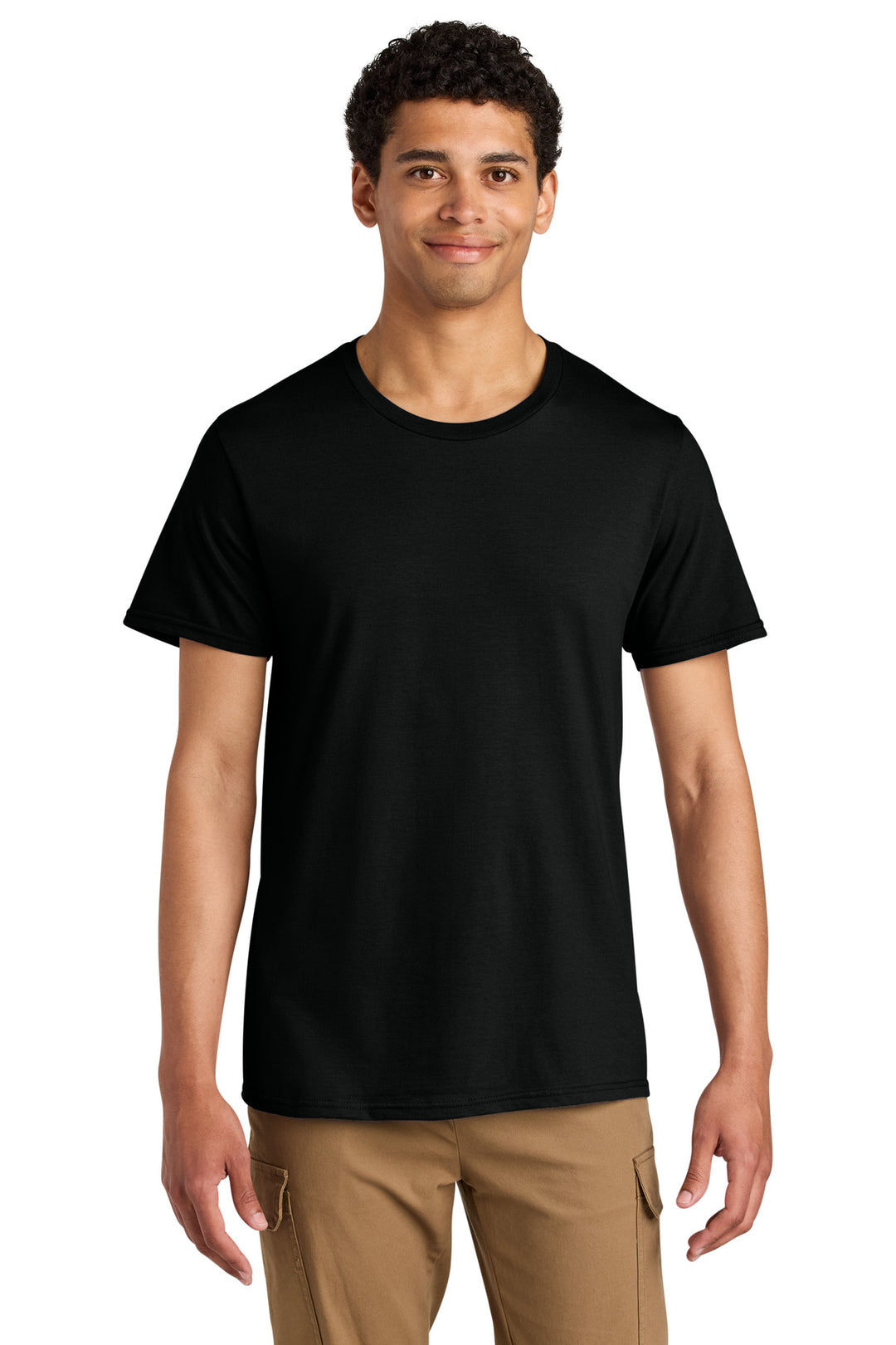 Front View of BlackInk Jerzees Unisex Premium Combed Ring Spun Cotton Tee 570M