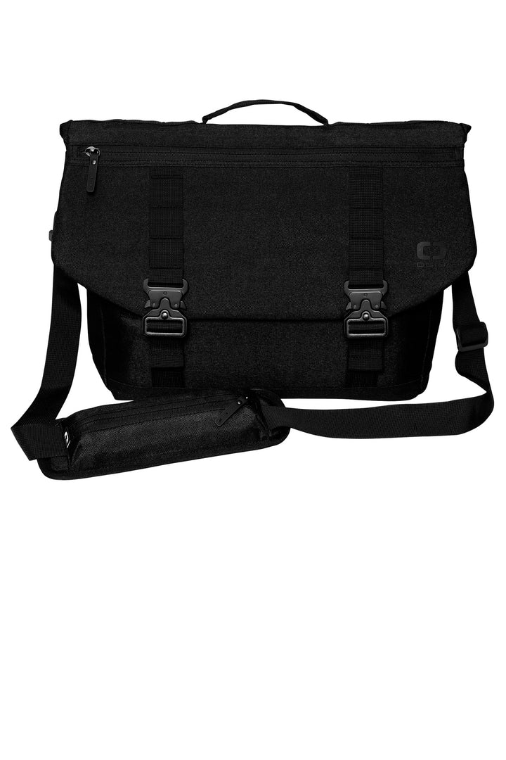 Front View of Blacktop OGIO Command Messenger 93000