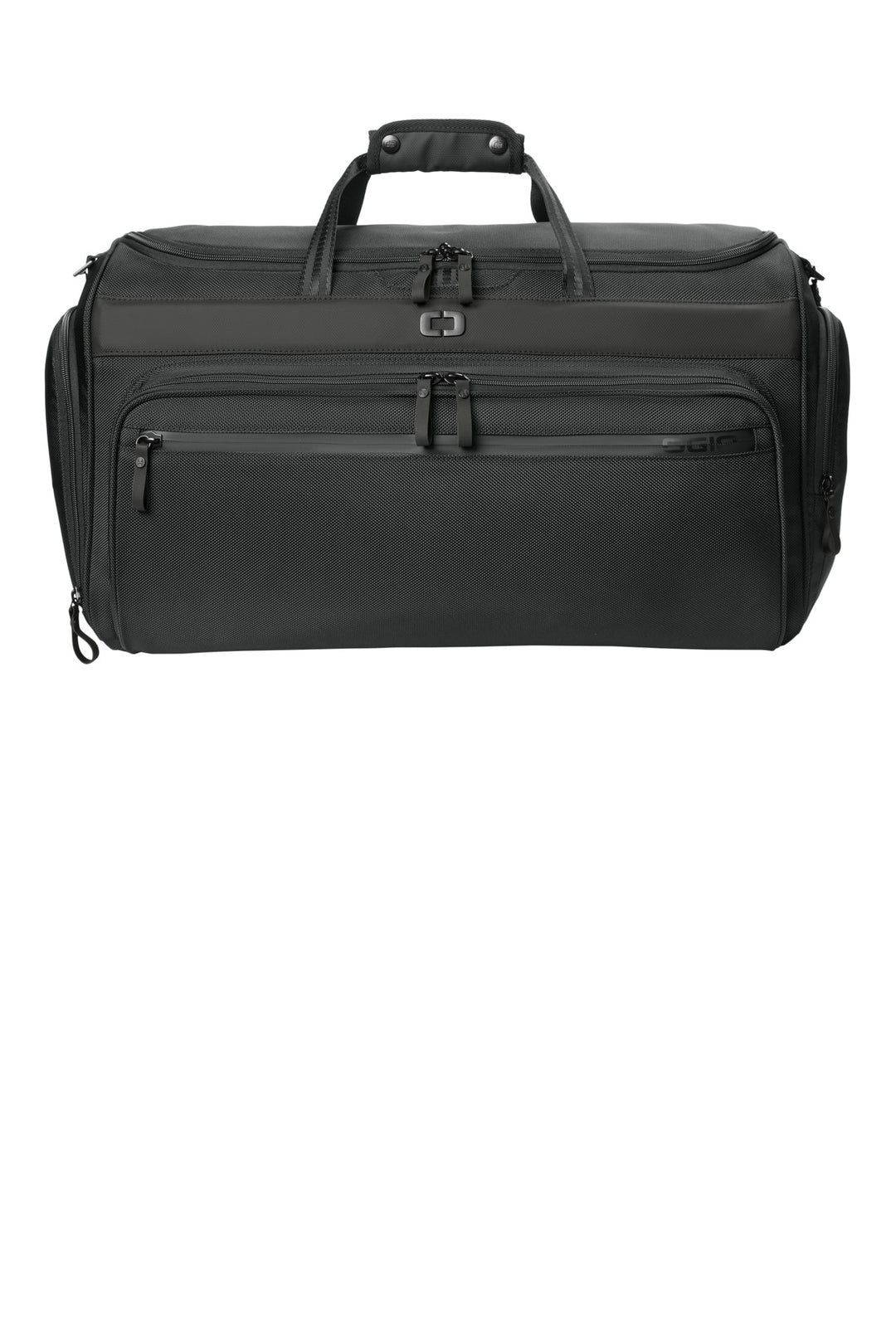 Front View of Blacktop OGIO Transform Garment Duffel 95003
