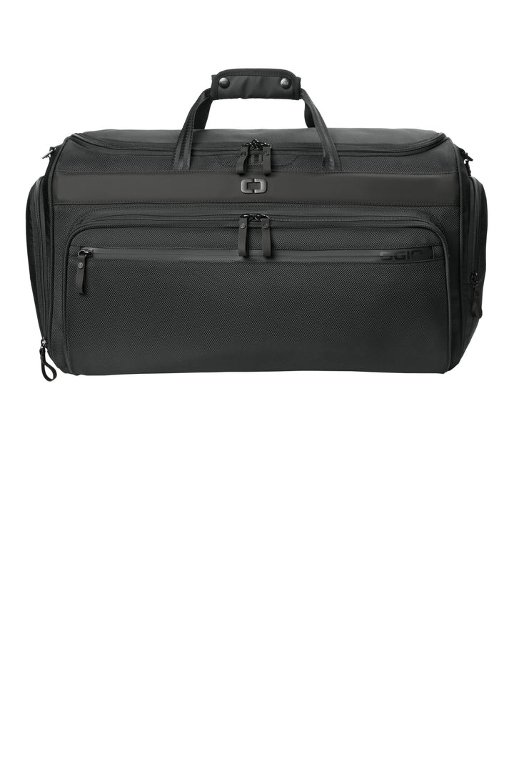 Front View of Blacktop OGIO Transform Garment Duffel 95003