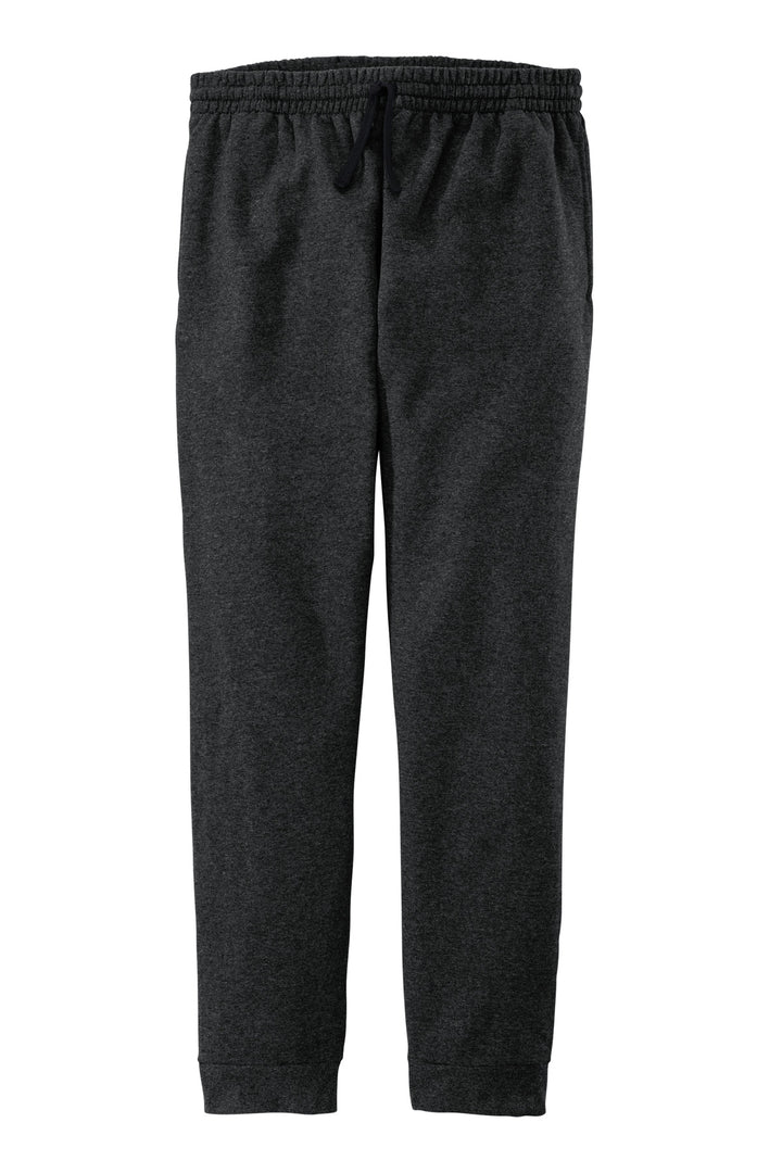 Front View of BlkHthr Jerzees NuBlend Fleece Jogger 975MP