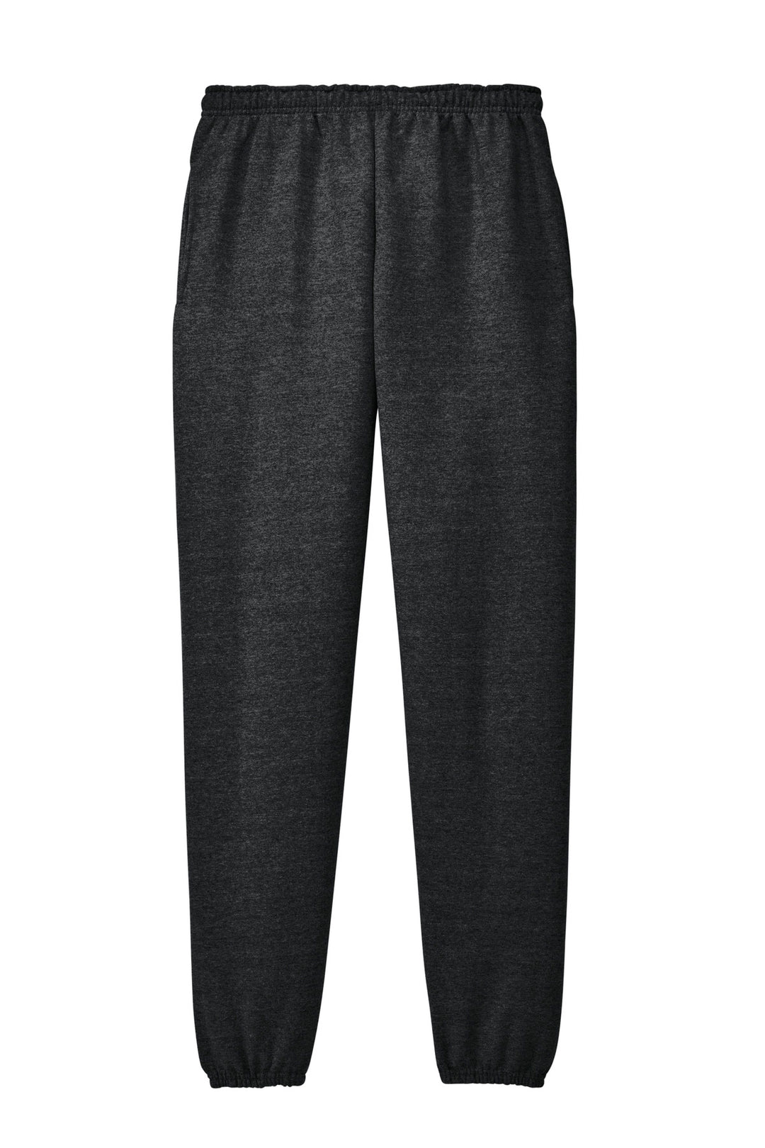 Front View of BlkHthr Jerzees Super Sweats NuBlend - Sweatpant with Pockets. 4850MP