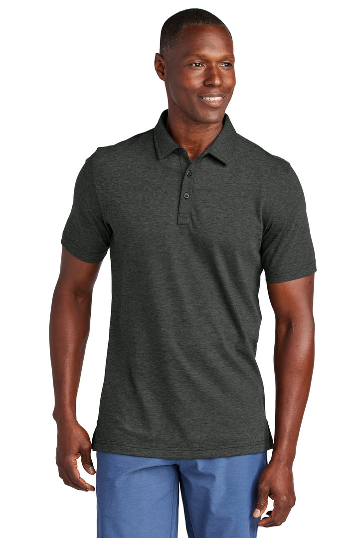 Front View of BlkHthr TravisMathew Sunnyvale Polo TM1MAA369