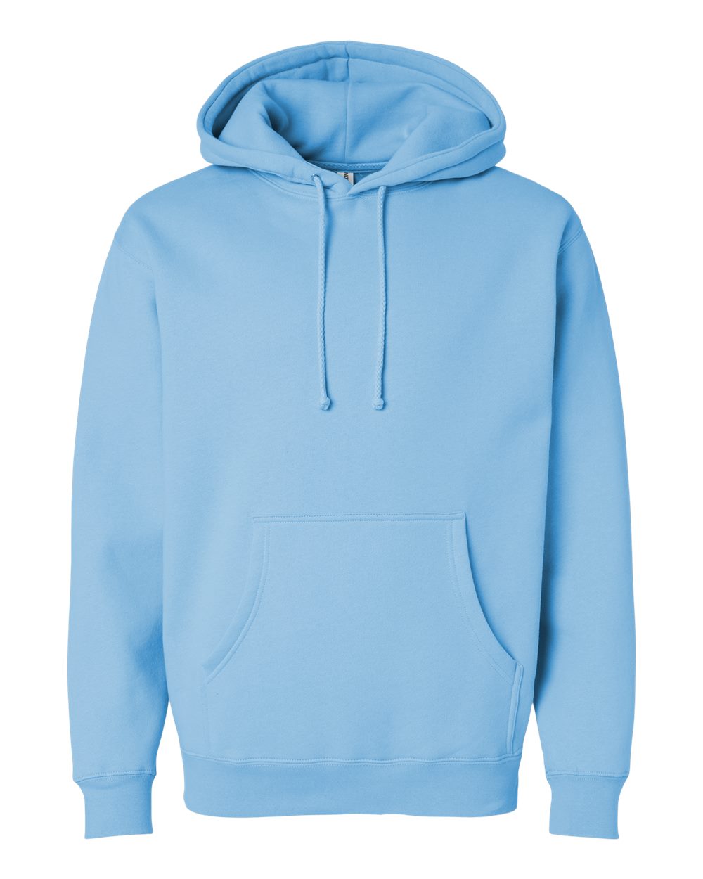 Front View of Blue Aqua Heavyweight Hooded Sweatshirt - IND4000
