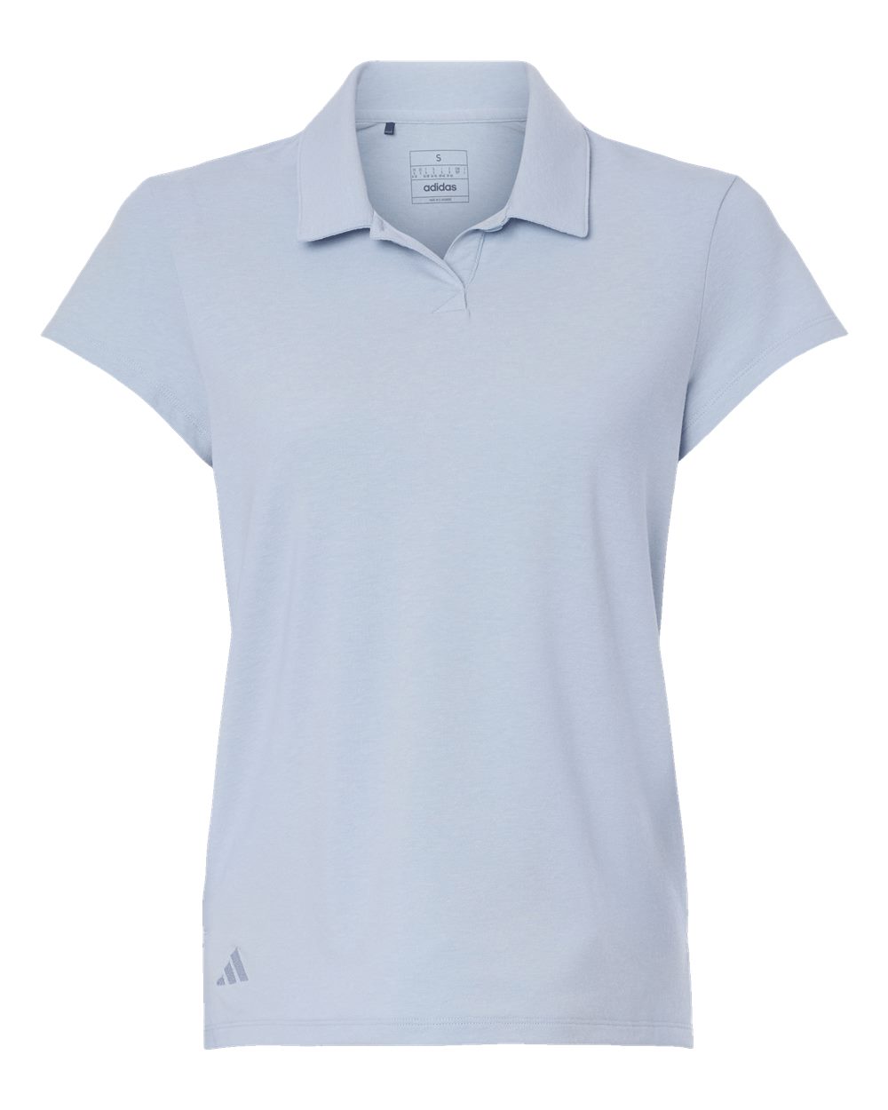 Front View of Blue Dawn Melange Women's Blend Polo - A690