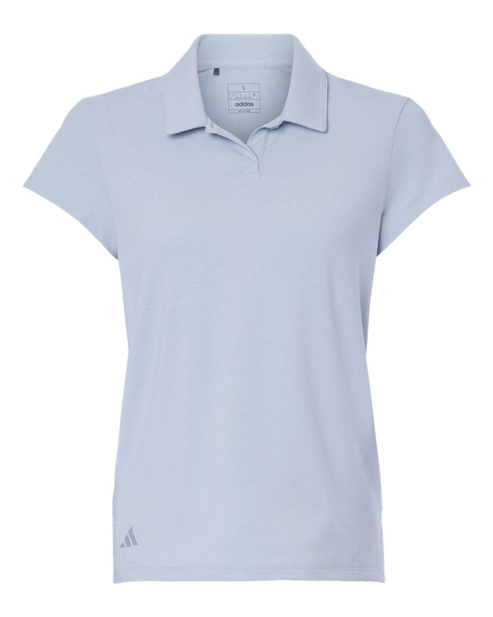 Front View of Blue Dawn Melange Women's Blend Polo - A690