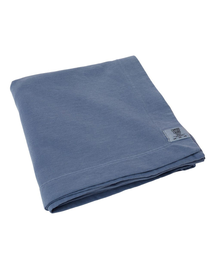 Front View of Blue Jean Garment-Dyed Fleece Dorm Blanket - 15BT