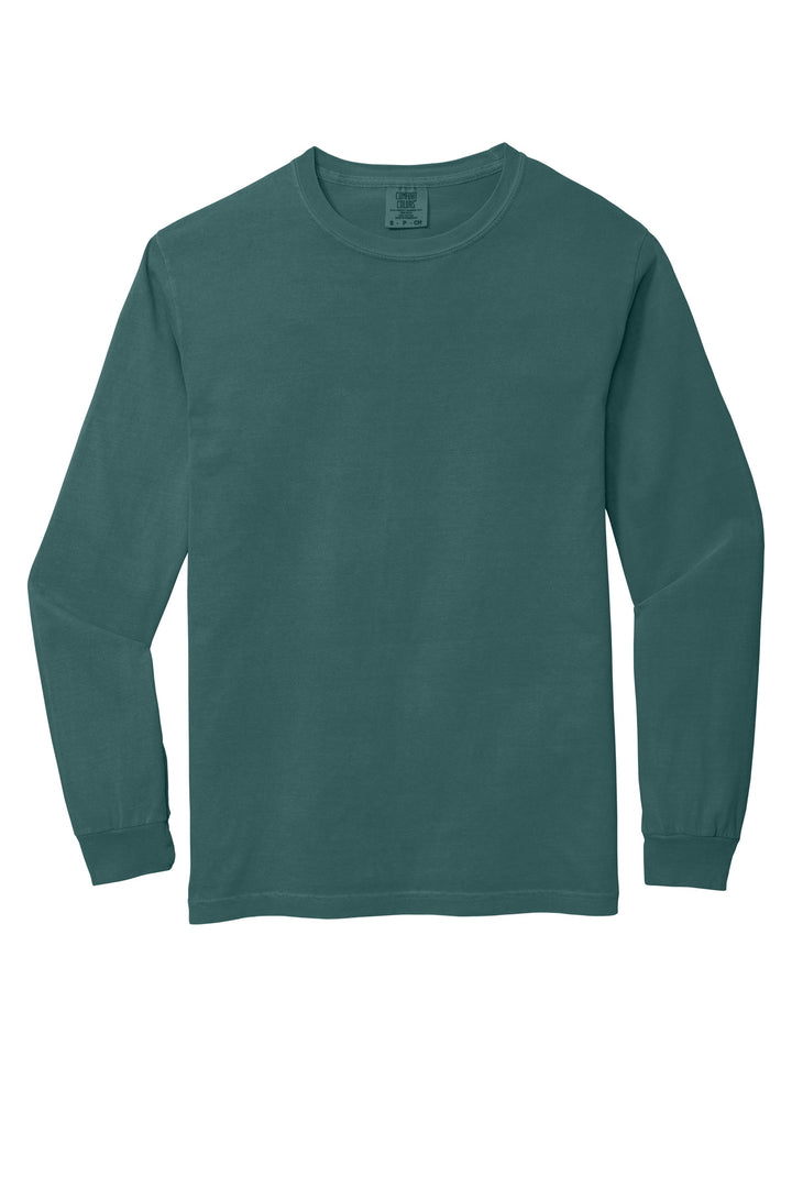 Front View of Blue Spruce COMFORT COLORS Heavyweight Ring Spun Long Sleeve Tee. 6014