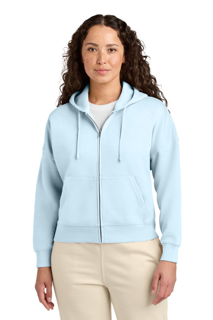 Front View of BlueIce Stanley/Stella Women's Stella Ida Full-Zip Hooded Sweatshirt SXW037