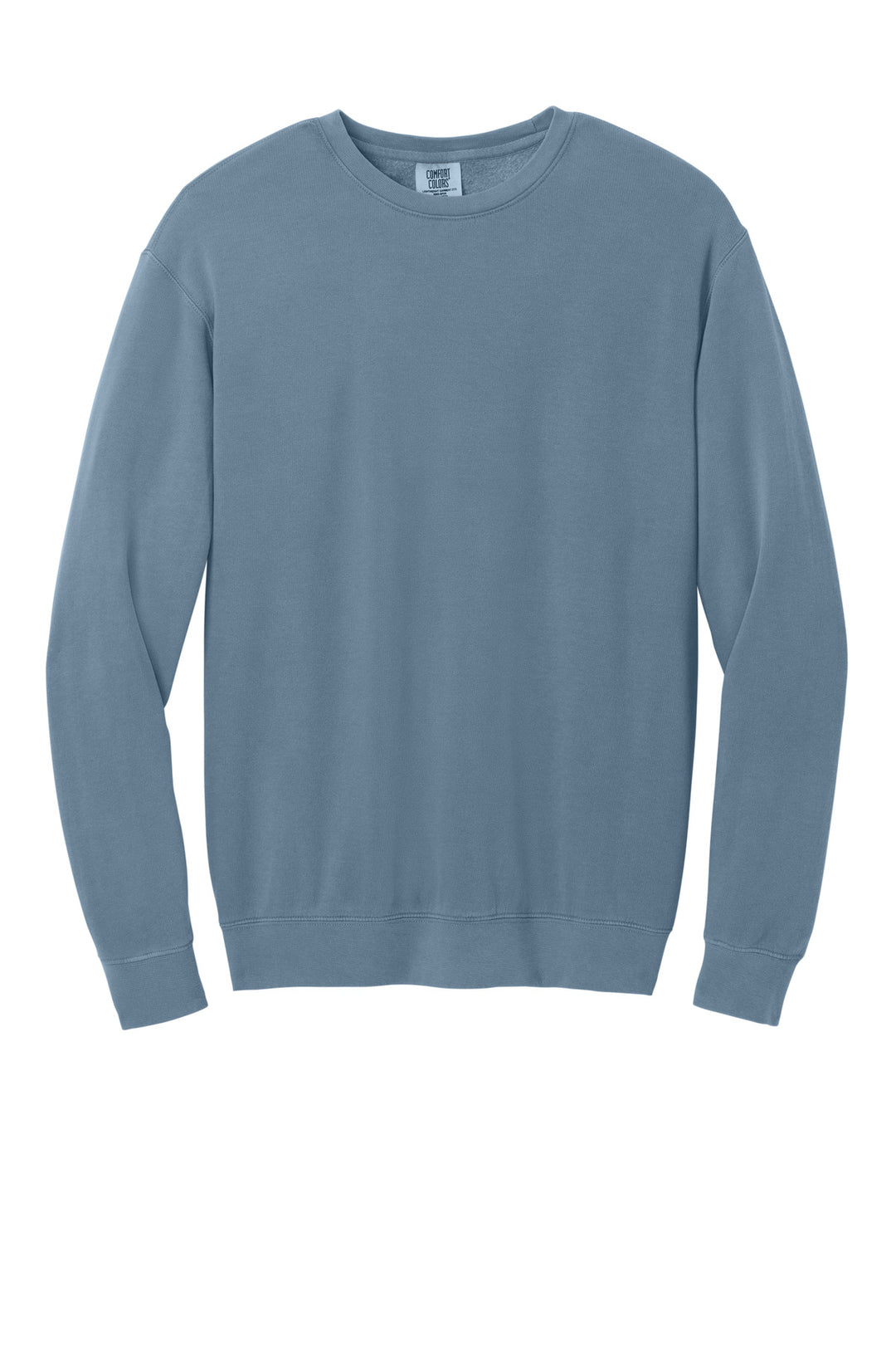 Front View of BlueJean Comfort Colors Lightweight Crewneck Sweatshirt 1466