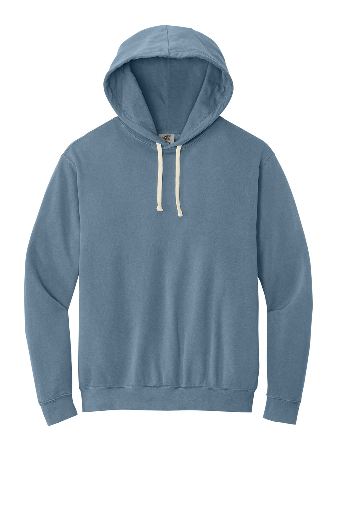 Front View of BlueJean Comfort Colors Lightweight Hooded Sweatshirt 1467
