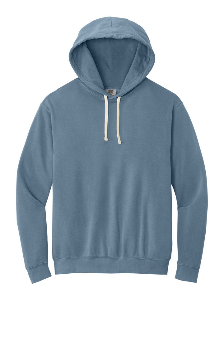 Front View of BlueJean Comfort Colors Lightweight Hooded Sweatshirt 1467