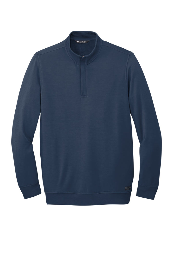 Front View of BlueNights TravisMathew Newport 1/4-Zip Fleece. TM1MU419