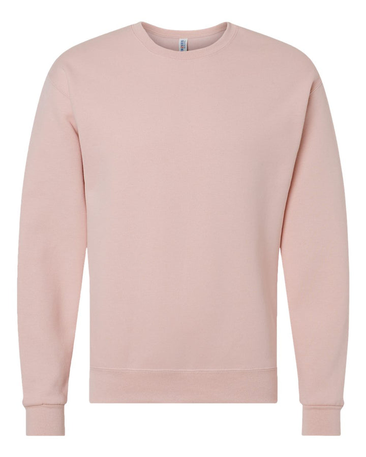 Front View of Blush Pink NuBlend® Crewneck Sweatshirt - 562MR