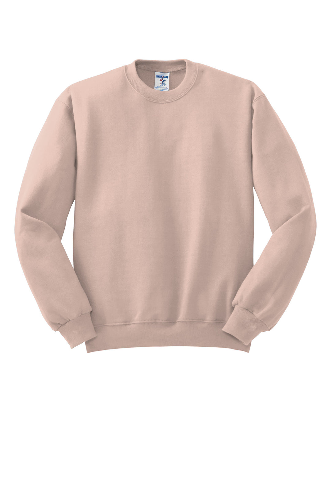 Front View of BlushPink Jerzees - NuBlend Crewneck Sweatshirt. 562M