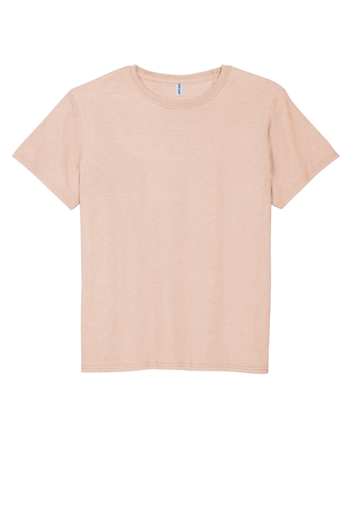 Front View of BlushPink Jerzees Premium Blend Ring Spun T-Shirt 560M
