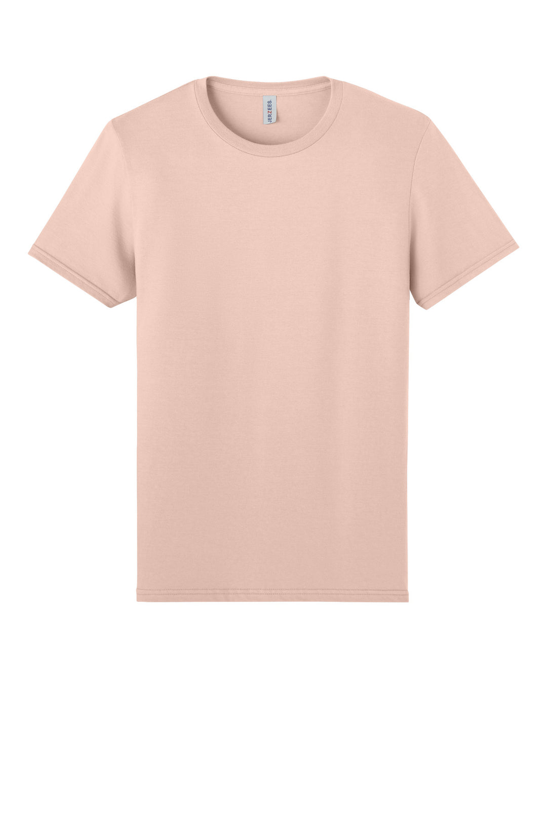 Front View of BlushPink Jerzees Unisex Premium Combed Ring Spun Cotton Tee 570M