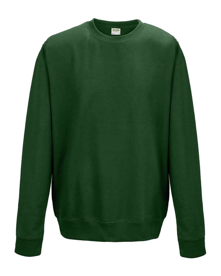 Front View of Bottle Green College Crewneck Sweatshirt - JHA030