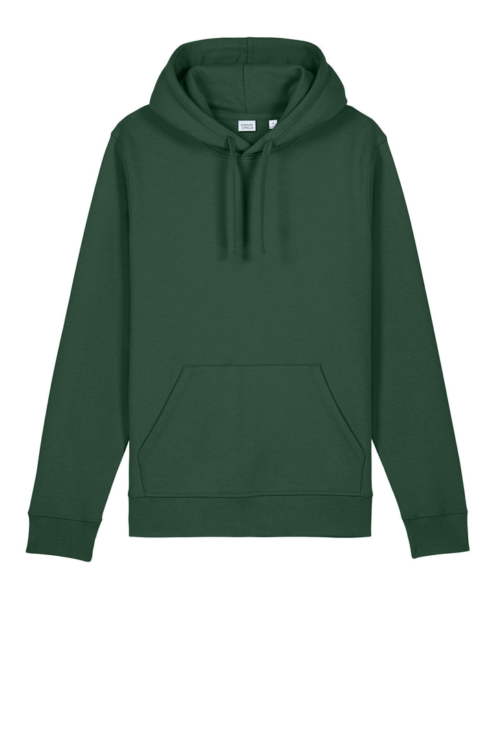 Front View of BottleGrn Stanley/Stella Unisex Drummer 2.0 Hooded Sweatshirt SXU009