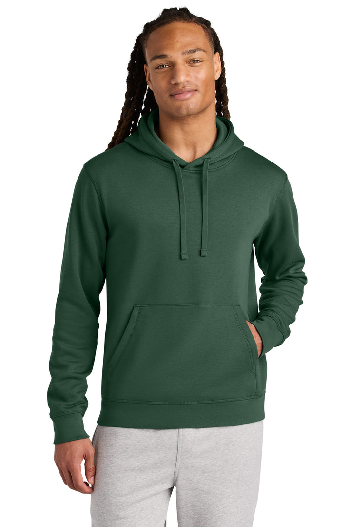 Front View of BottleGrn Stanley/Stella Unisex Drummer 2.0 Hooded Sweatshirt SXU009