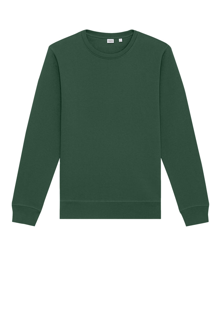 Front View of BottleGrn Stanley/Stella Unisex Roller Crewneck Sweatshirt SXU010