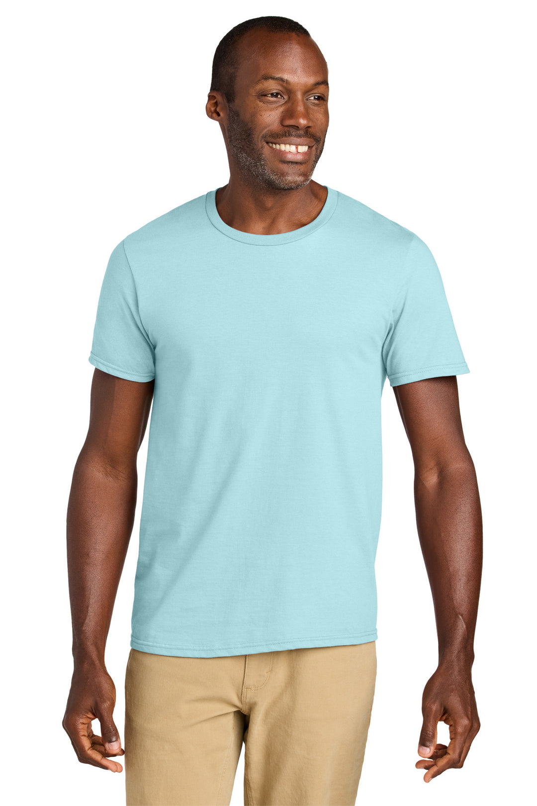 Front View of BreezyBlue Jerzees Classics Unisex Cotton T-Shirt 363M