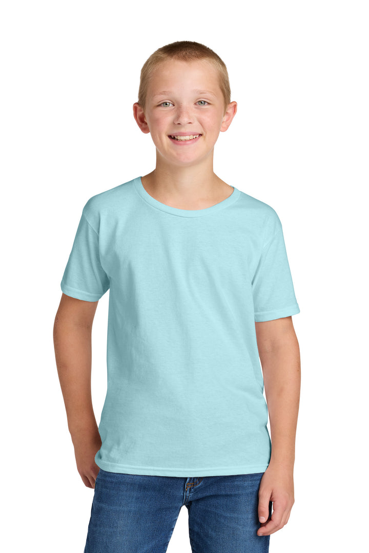 Front View of BreezyBlue Jerzees Classics Youth Cotton T-Shirt 363Y