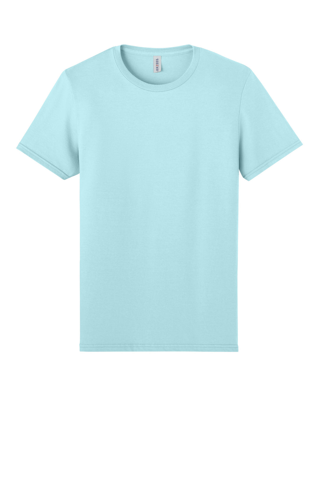 Front View of BreezyBlue Jerzees Unisex Premium Combed Ring Spun Cotton Tee 570M