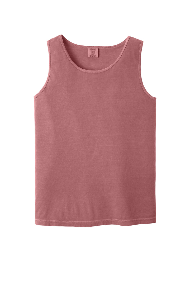 Front View of Brick COMFORT COLORS Heavyweight Ring Spun Tank Top. 9360