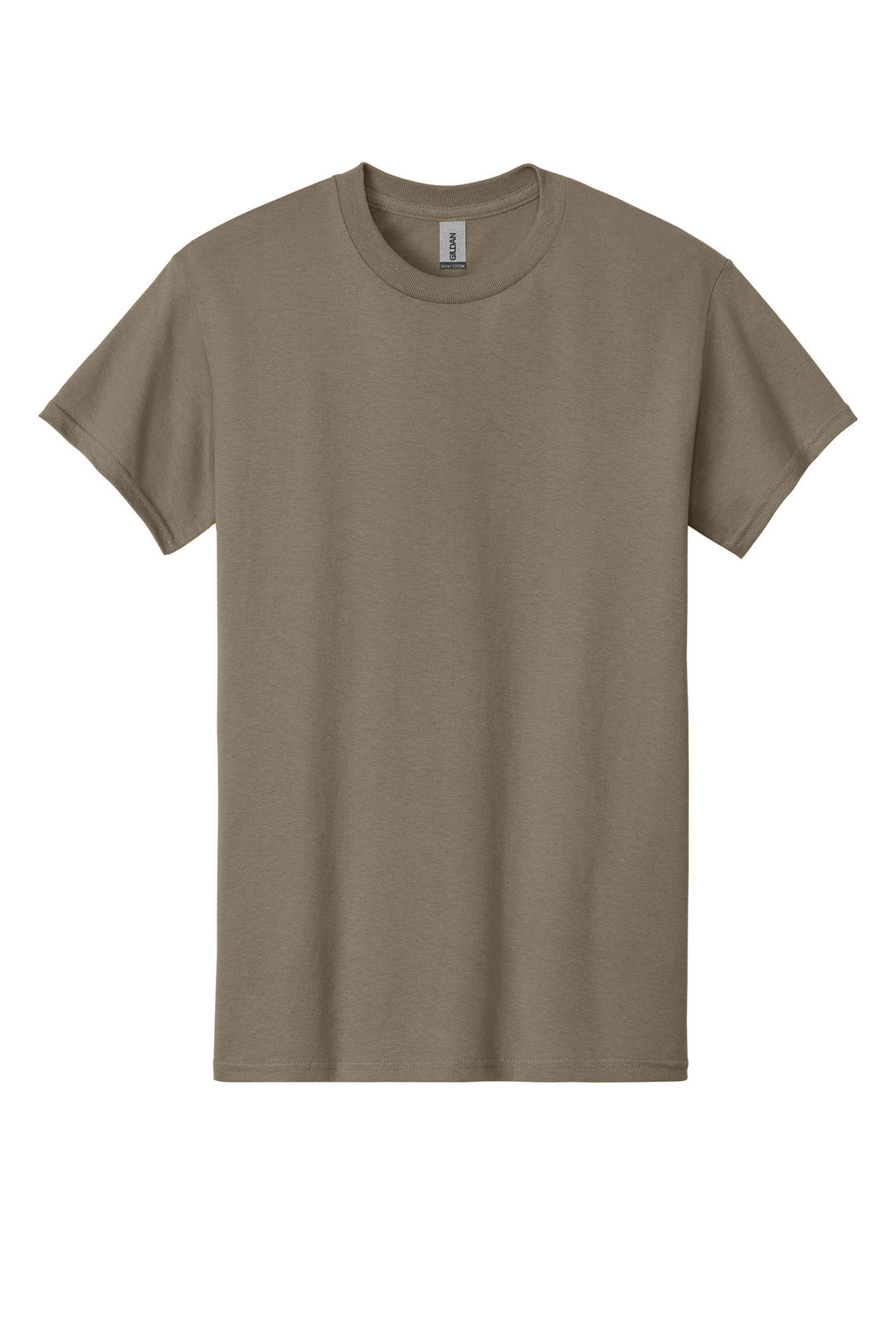 Front View of Brown Savana Gildan - Heavy Cotton 100% Cotton T-Shirt. 5000